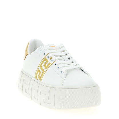 Versace Gold Nylon Platform Sneakers