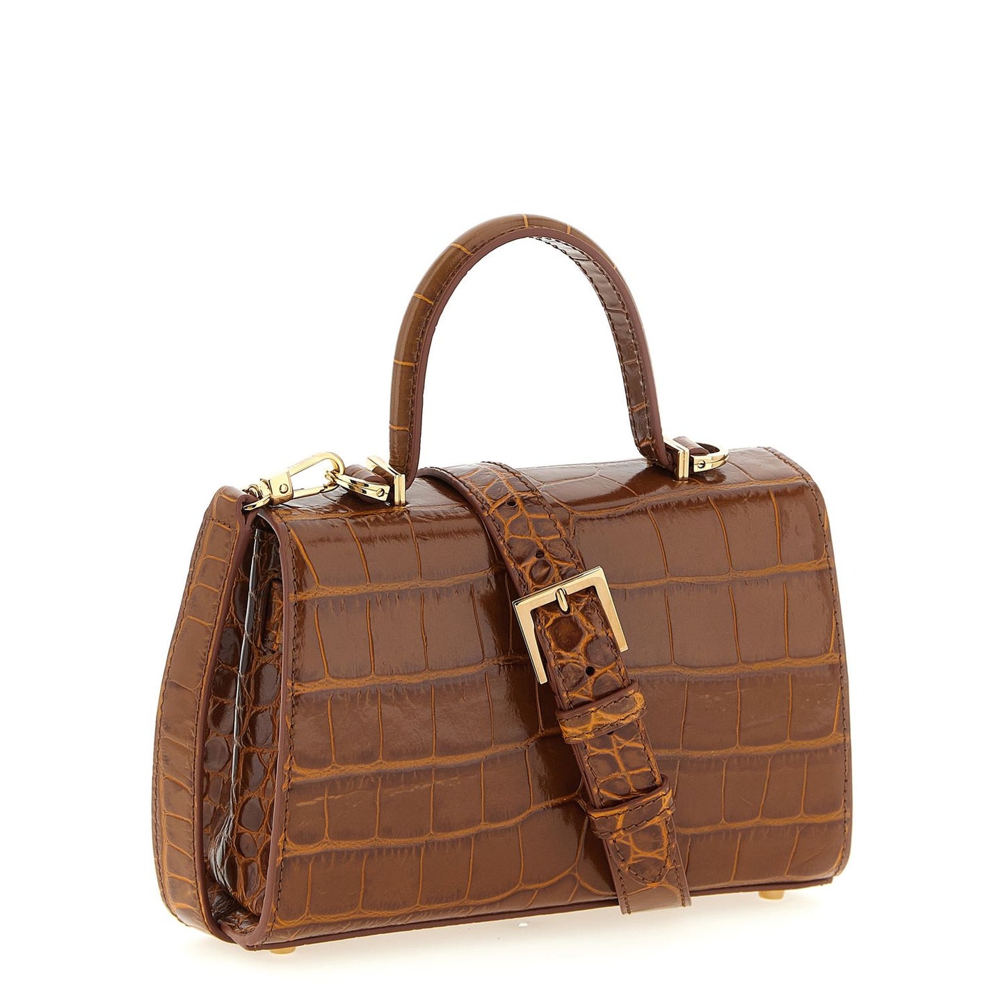 Versace Brown Calfskin Handbag