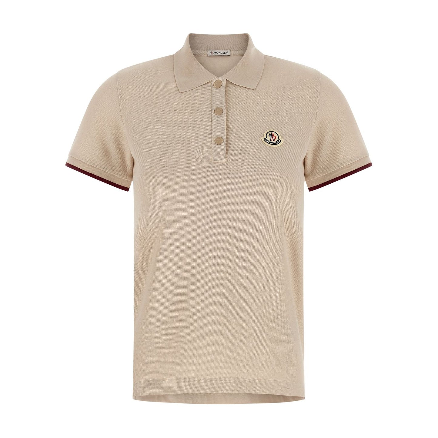 Moncler Beige Cotton Polo Shirt