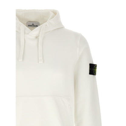 Stone Island White Cotton Sweatshirt