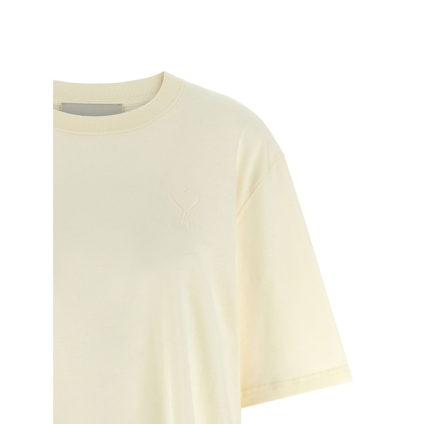Ami Paris Beige Cotton T-Shirt