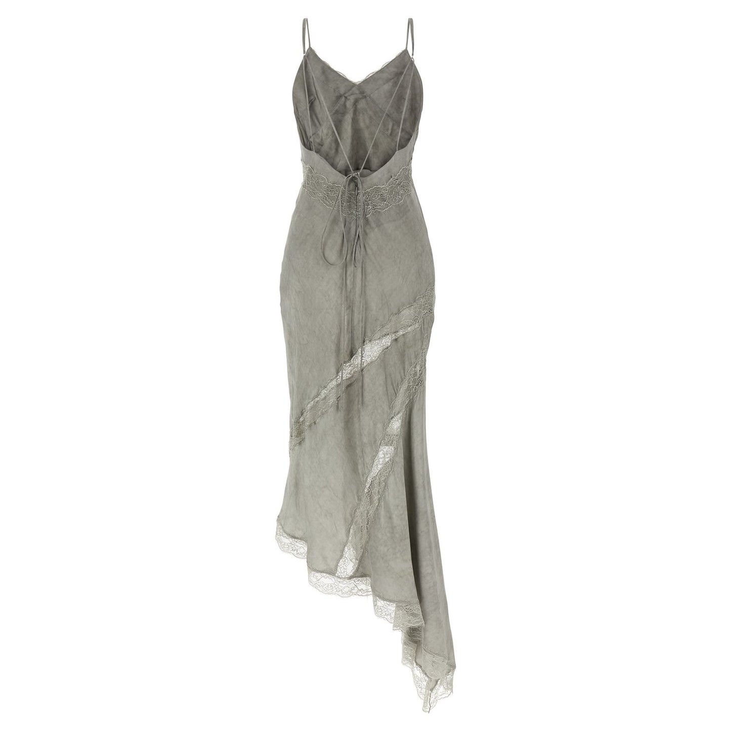 The Andamane Gray Viscose Long Dress