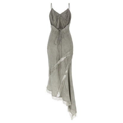 The Andamane Gray Viscose Long Dress