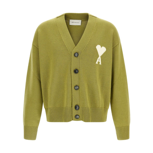Ami Paris Bicolor Wool Cardigan