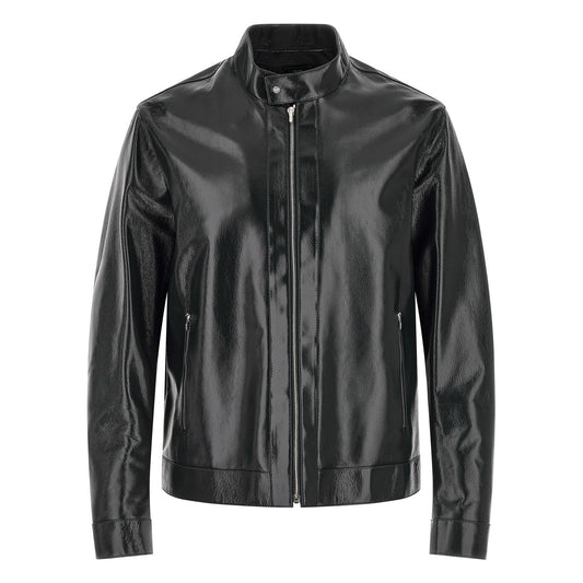 Fendi Blue Lamb Leather Leather Jacket