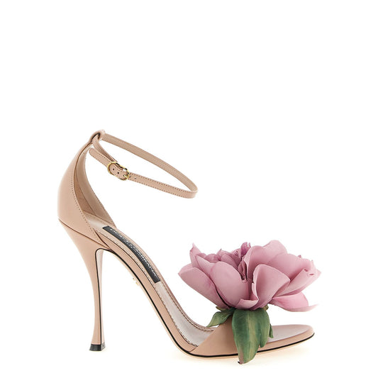 Dolce & Gabbana Multicolor Calfskin Stiletto Heel Sandals