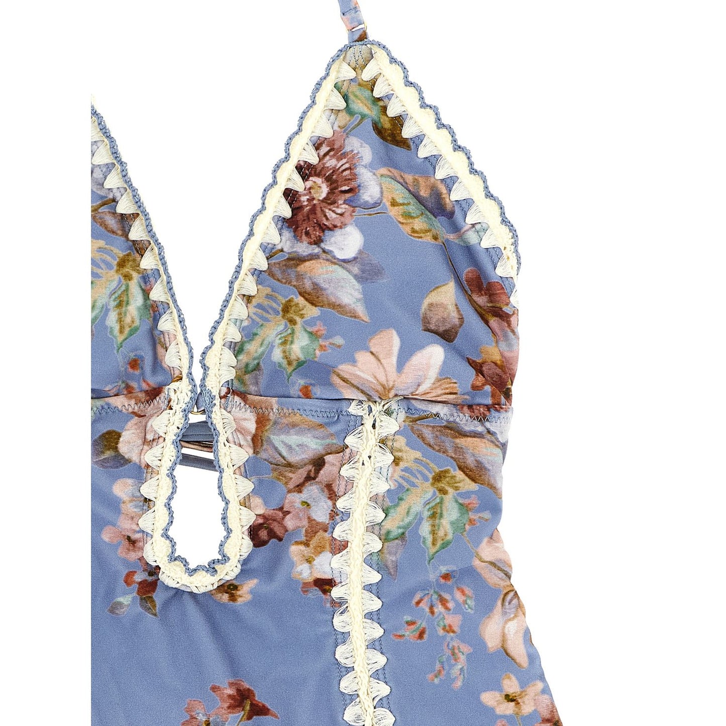 Zimmermann Blue Polyamide One-Piece Swimsuit