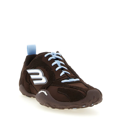 Balenciaga Brown Polyester Athletic Sneakers