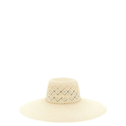 Maison Michel Beige Fabric Sunhat