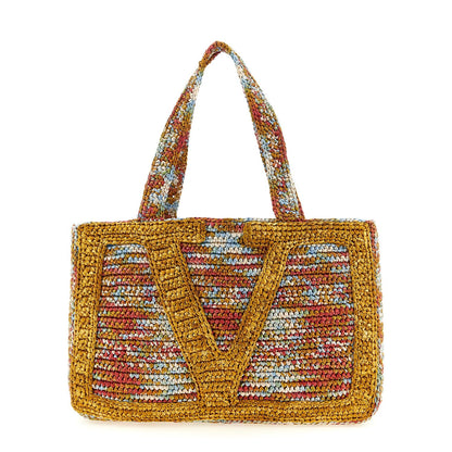 Valentino Garavani Multicolor Viscose Tote Bag
