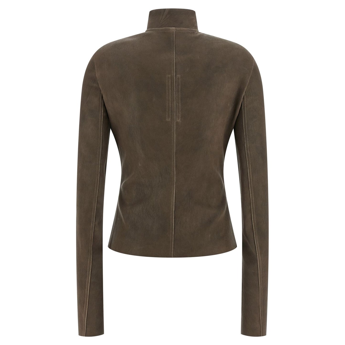 Rick Owens Brown Leather Leather Jacket