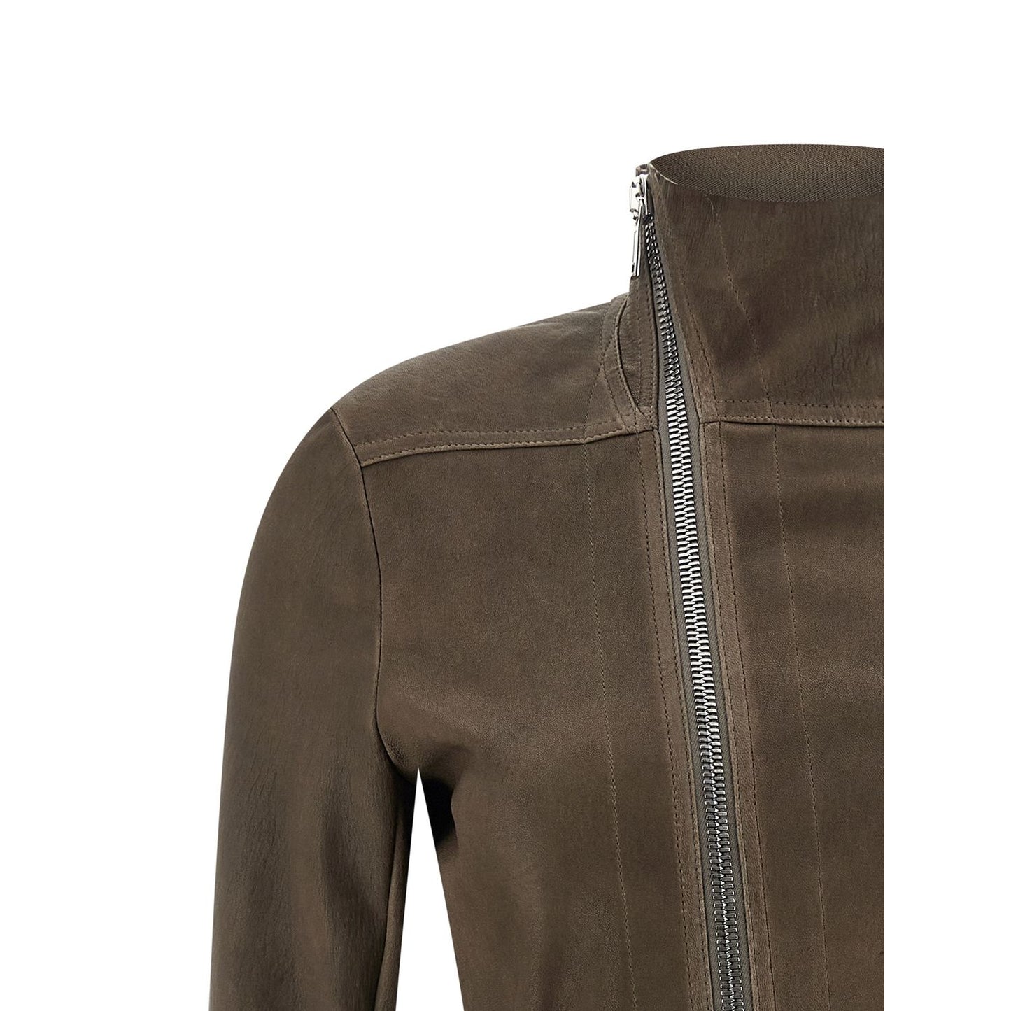 Rick Owens Brown Leather Leather Jacket