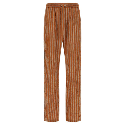 Dolce & Gabbana Brown Viscose Casual Pants