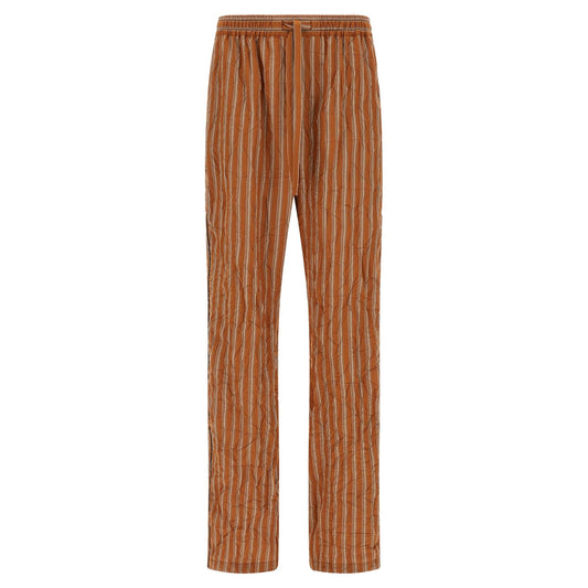 Dolce & Gabbana Brown Viscose Casual Pants