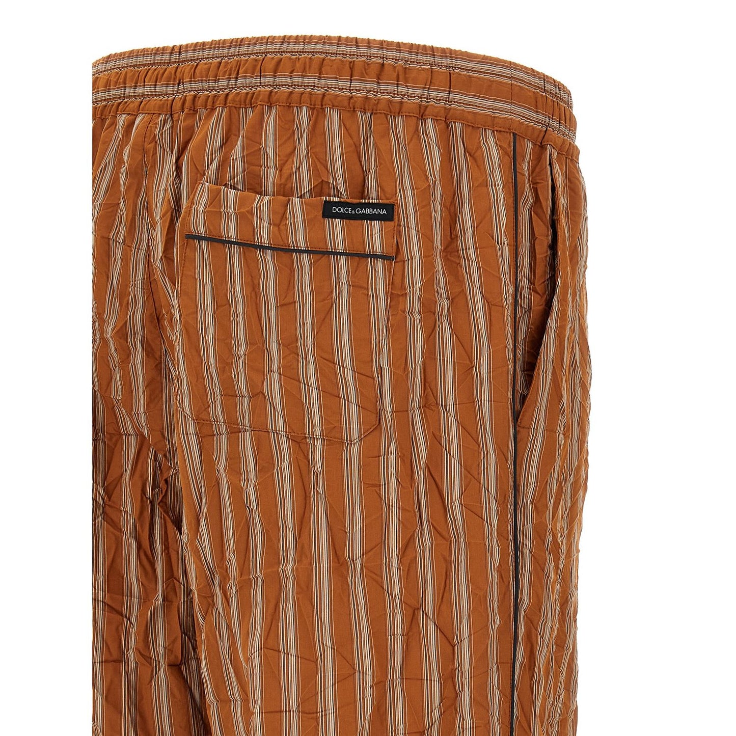 Dolce & Gabbana Brown Viscose Casual Pants