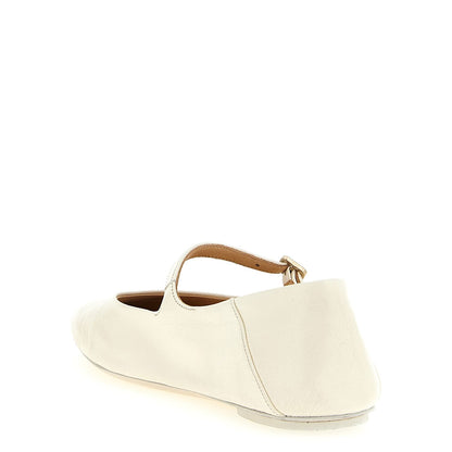 Marsell Beige Calfskin Ballet Flats