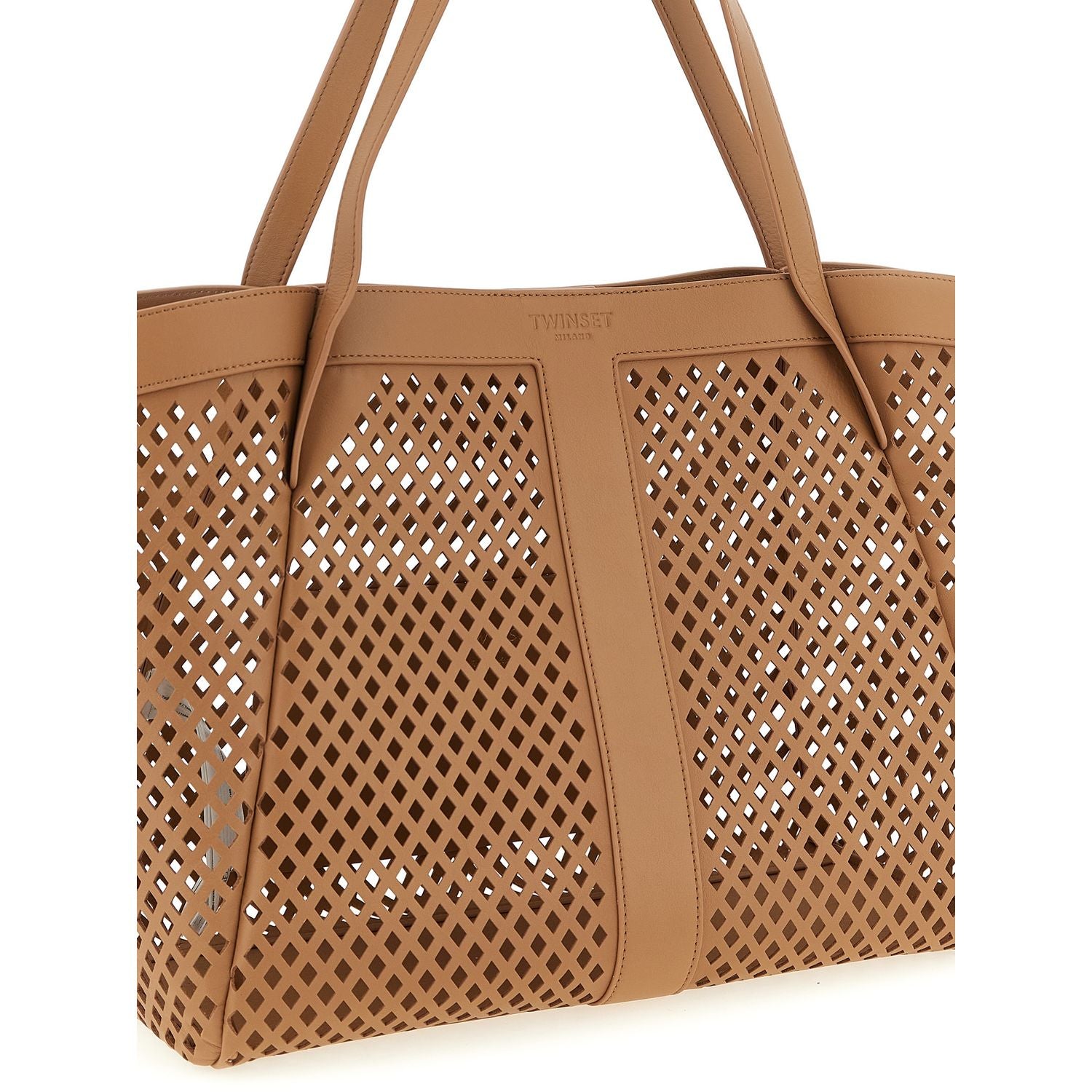Twinset Brown Polyethylene Tote Bag