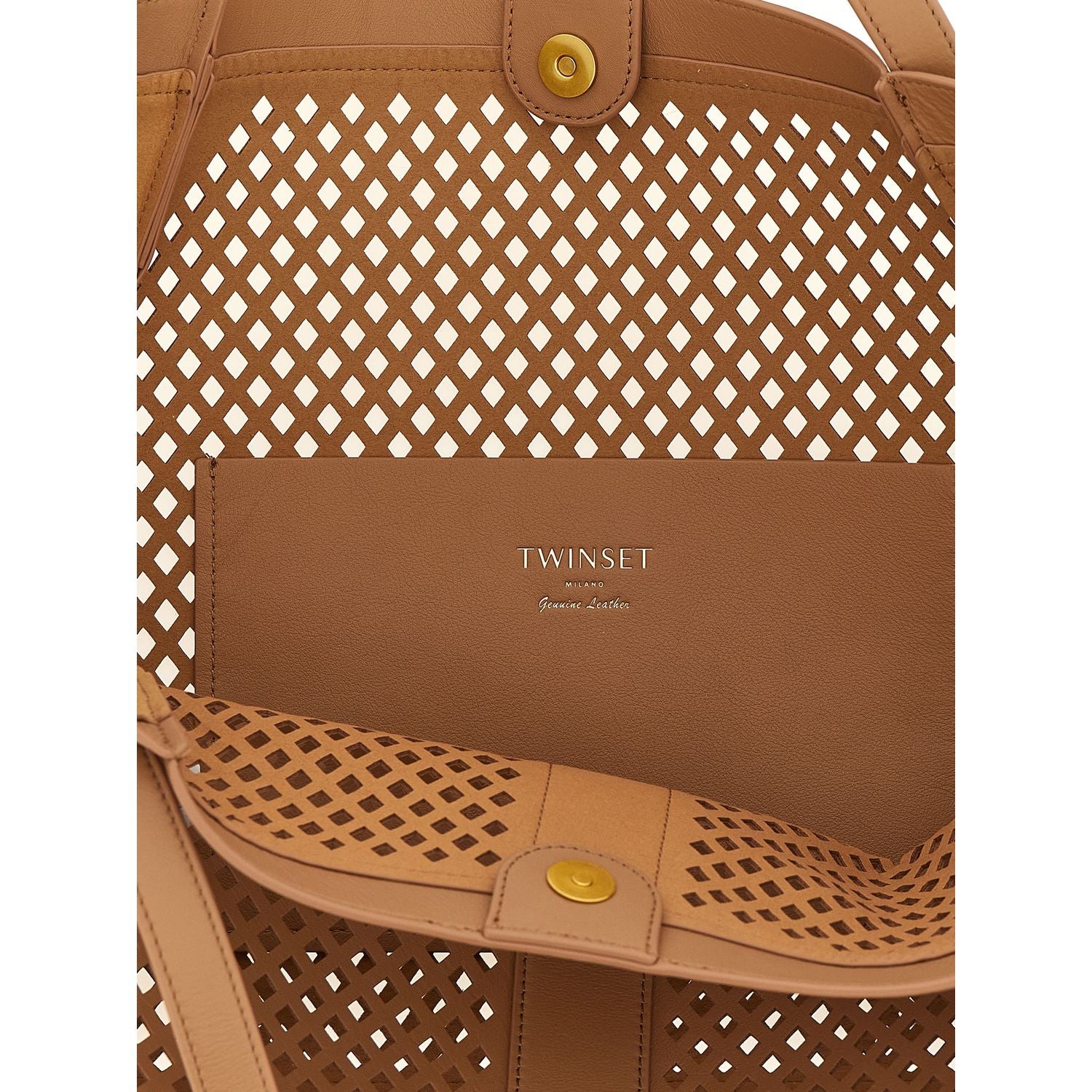 Twinset Brown Polyethylene Tote Bag