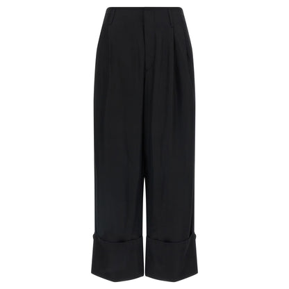 Darkpark Black Viscose Casual Pants