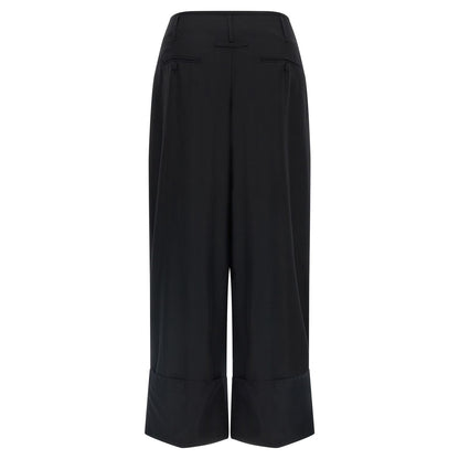 Darkpark Black Viscose Casual Pants