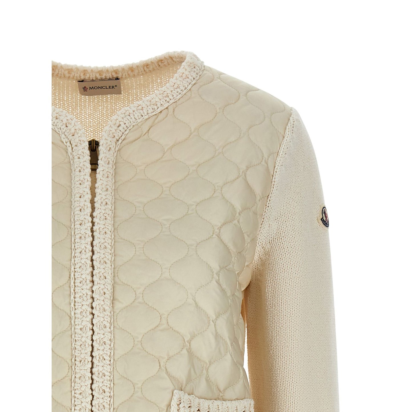 Moncler Beige Cotton Cardigan