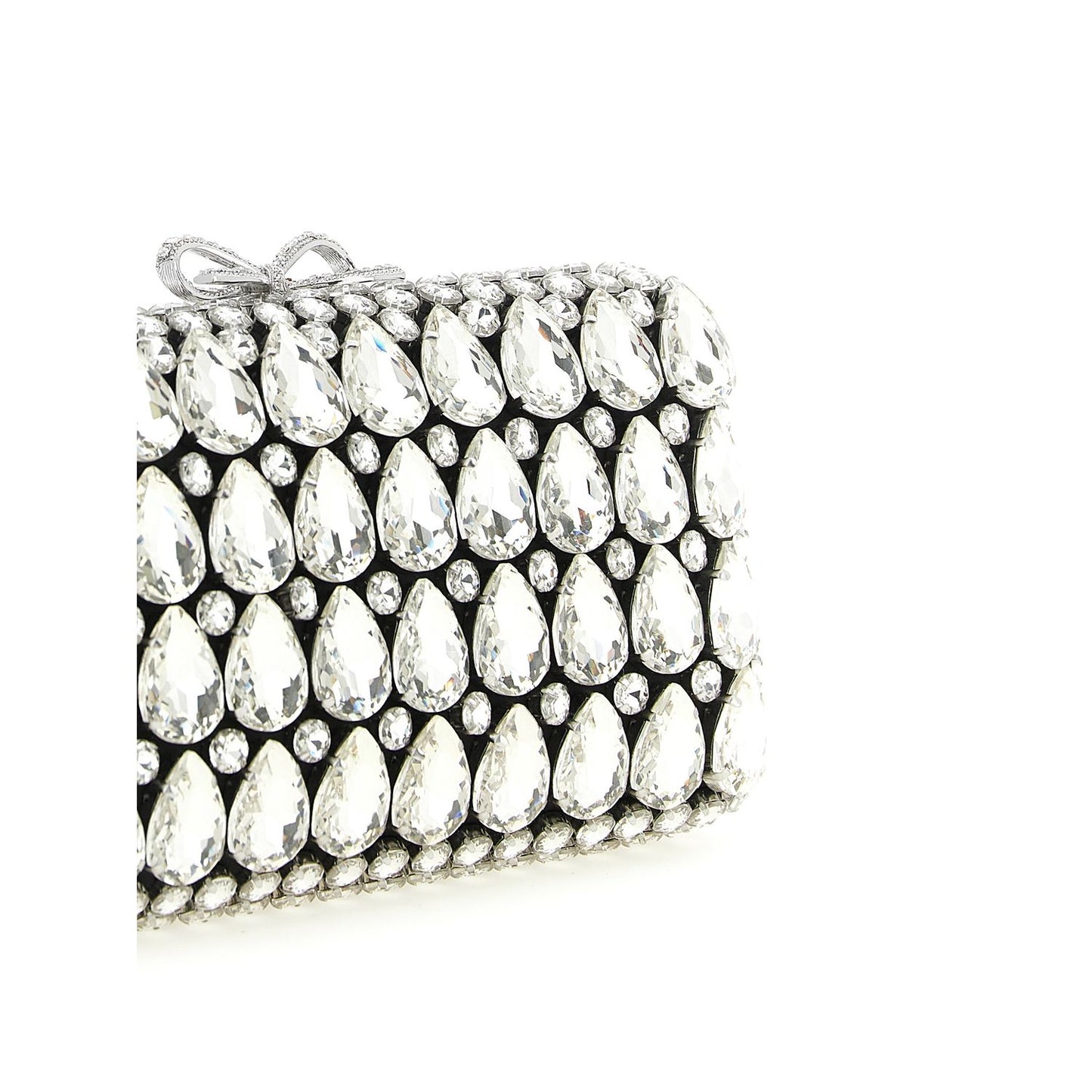 Self-Portrait Black Polyester Clutch Bag