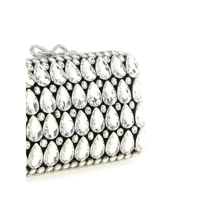 Self-Portrait Black Polyester Clutch Bag