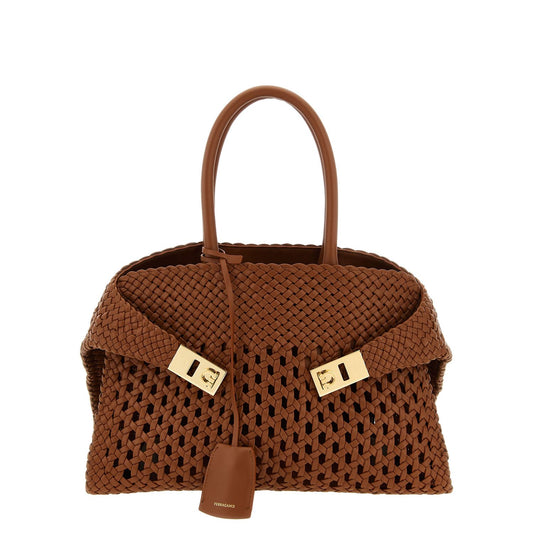 Ferragamo Brown Calfskin Handbag