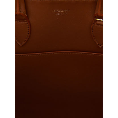 Ferragamo Brown Calfskin Handbag