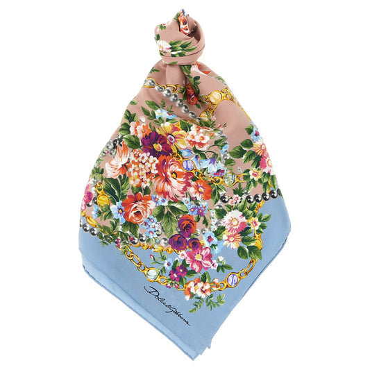 Dolce & Gabbana Blue Silk Scarf