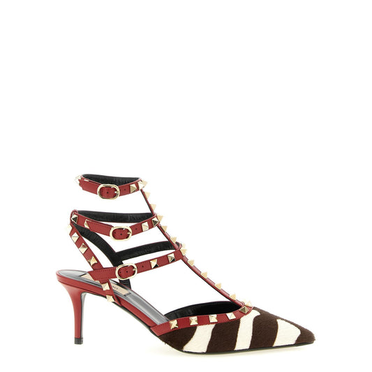 Valentino Garavani Multicolor Calfskin Mid Heel Pumps
