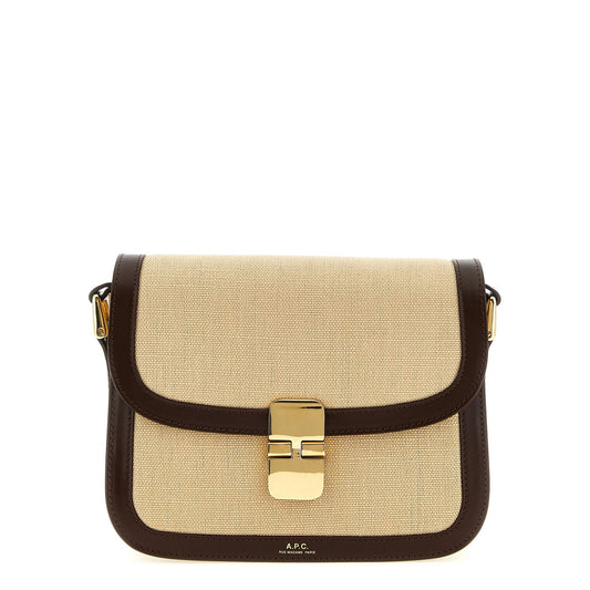 A.P.C. Beige Cotton Crossbody Bag
