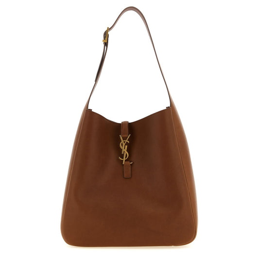 Saint Laurent Brown Calfskin Shoulder Bag