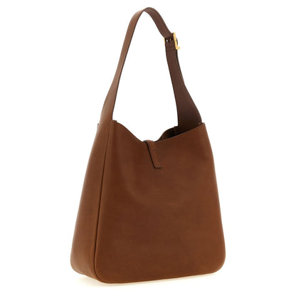 Saint Laurent Brown Calfskin Shoulder Bag