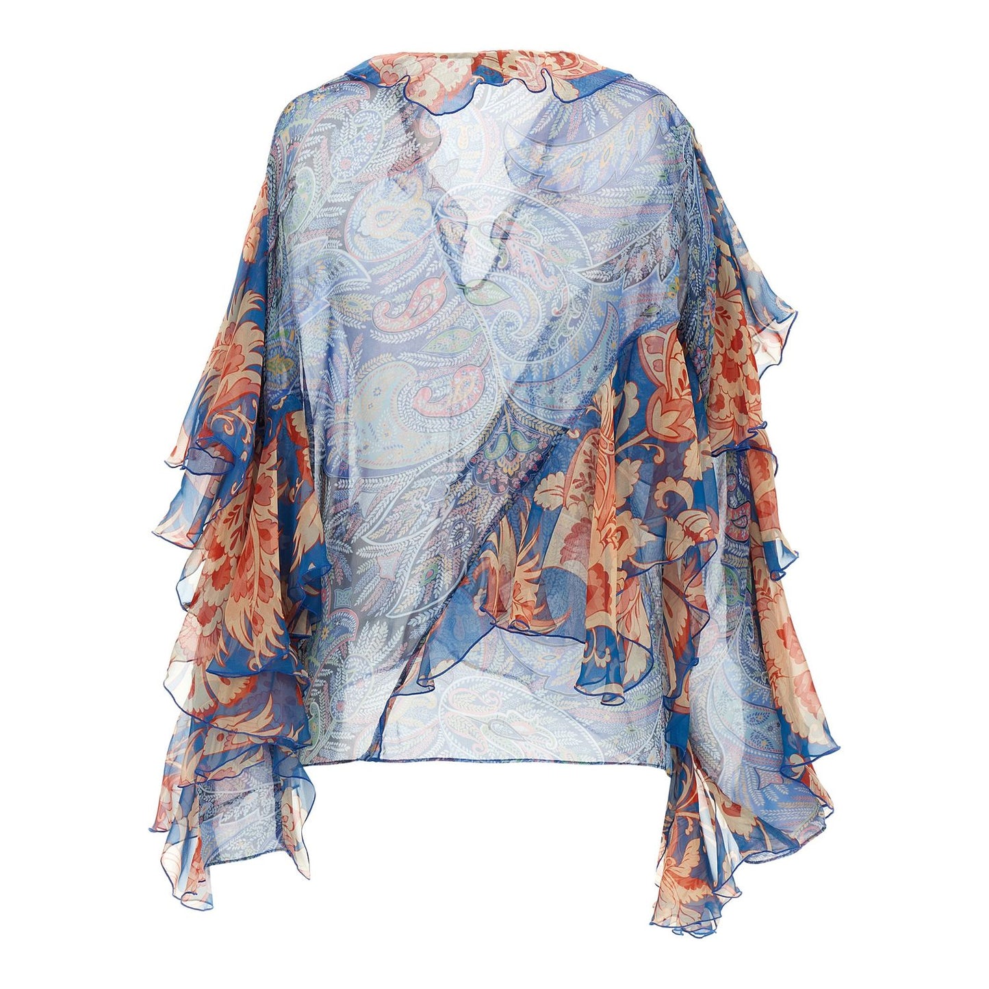 Etro Blue Silk Blouse