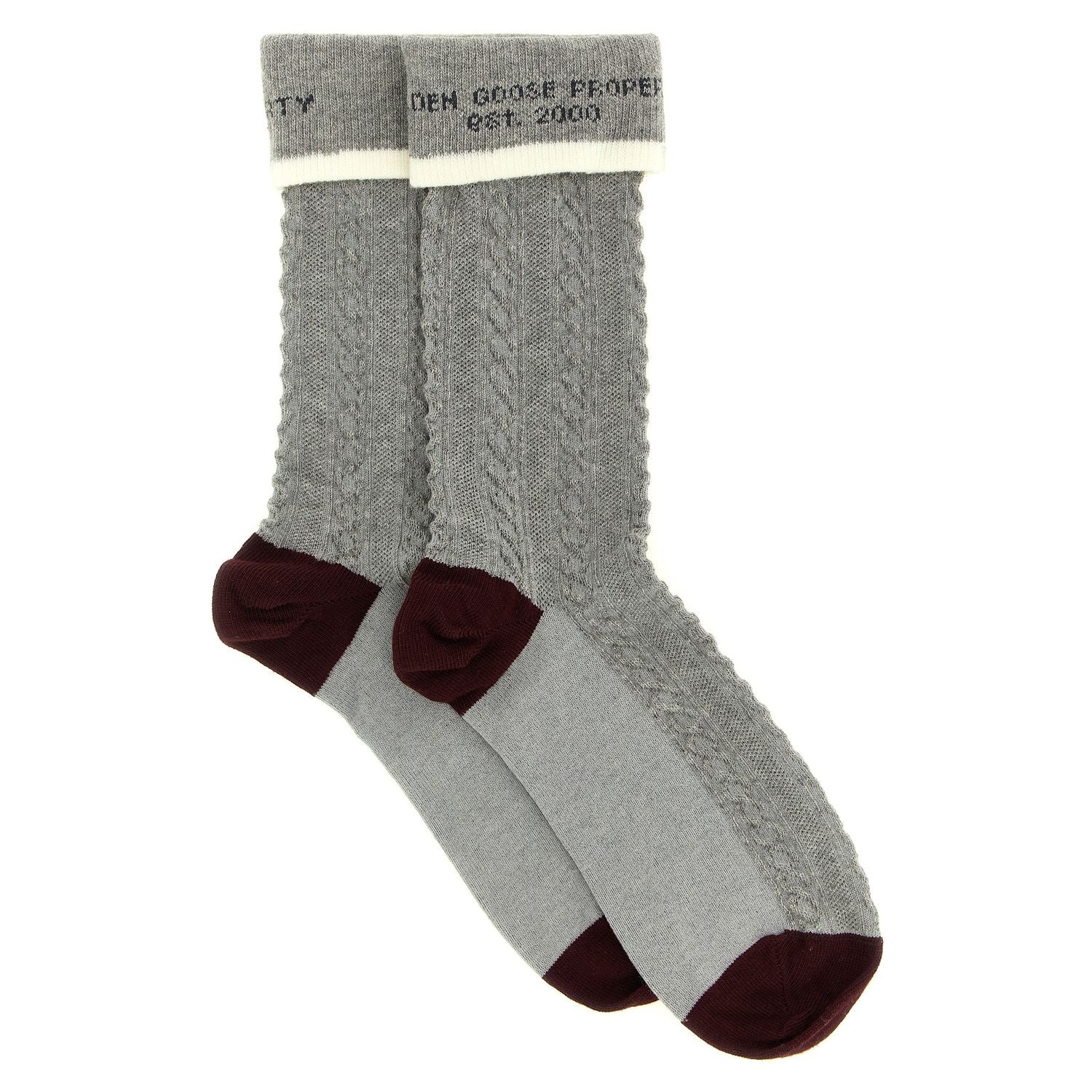 Golden Goose Gray Cotton Socks