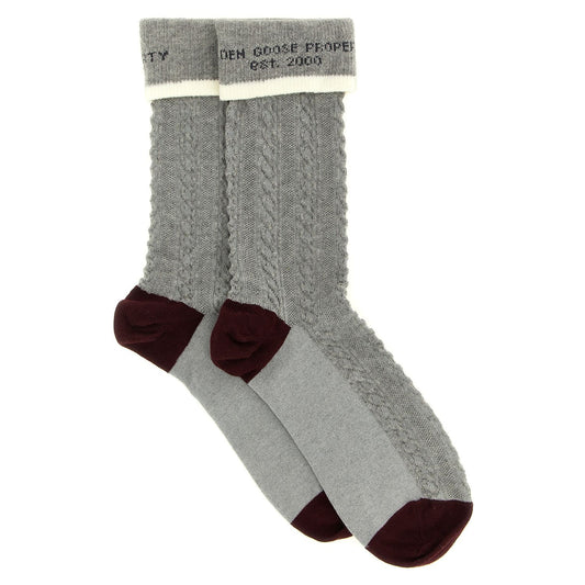 Golden Goose Gray Cotton Socks