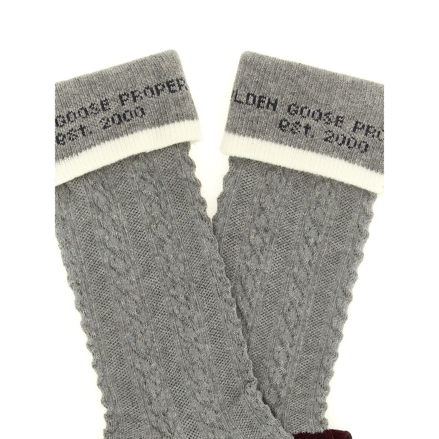 Golden Goose Gray Cotton Socks