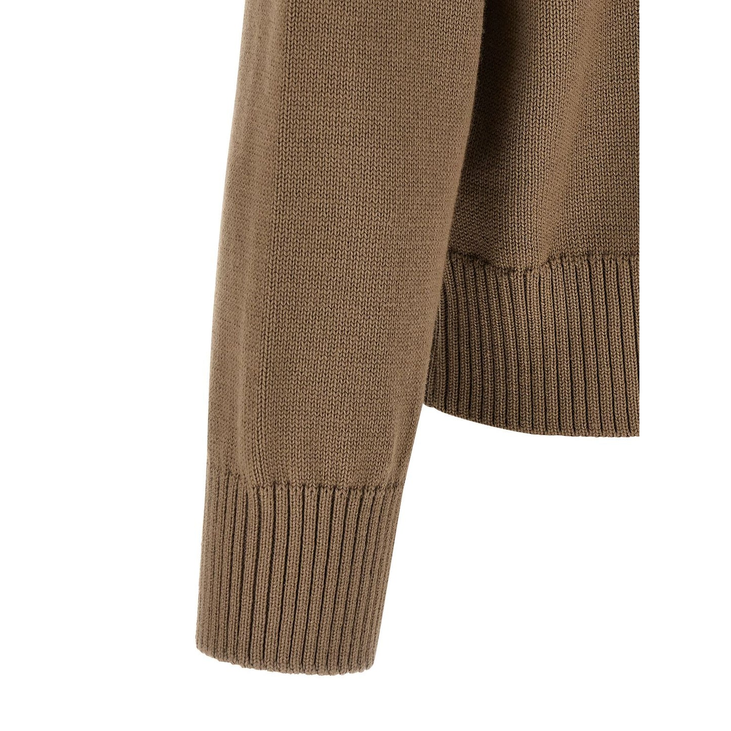 Ami Paris Beige Wool Cardigan