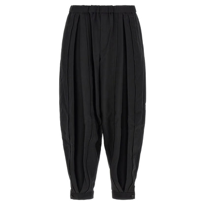 Comme Des Garçons Black Polyester Casual Pants