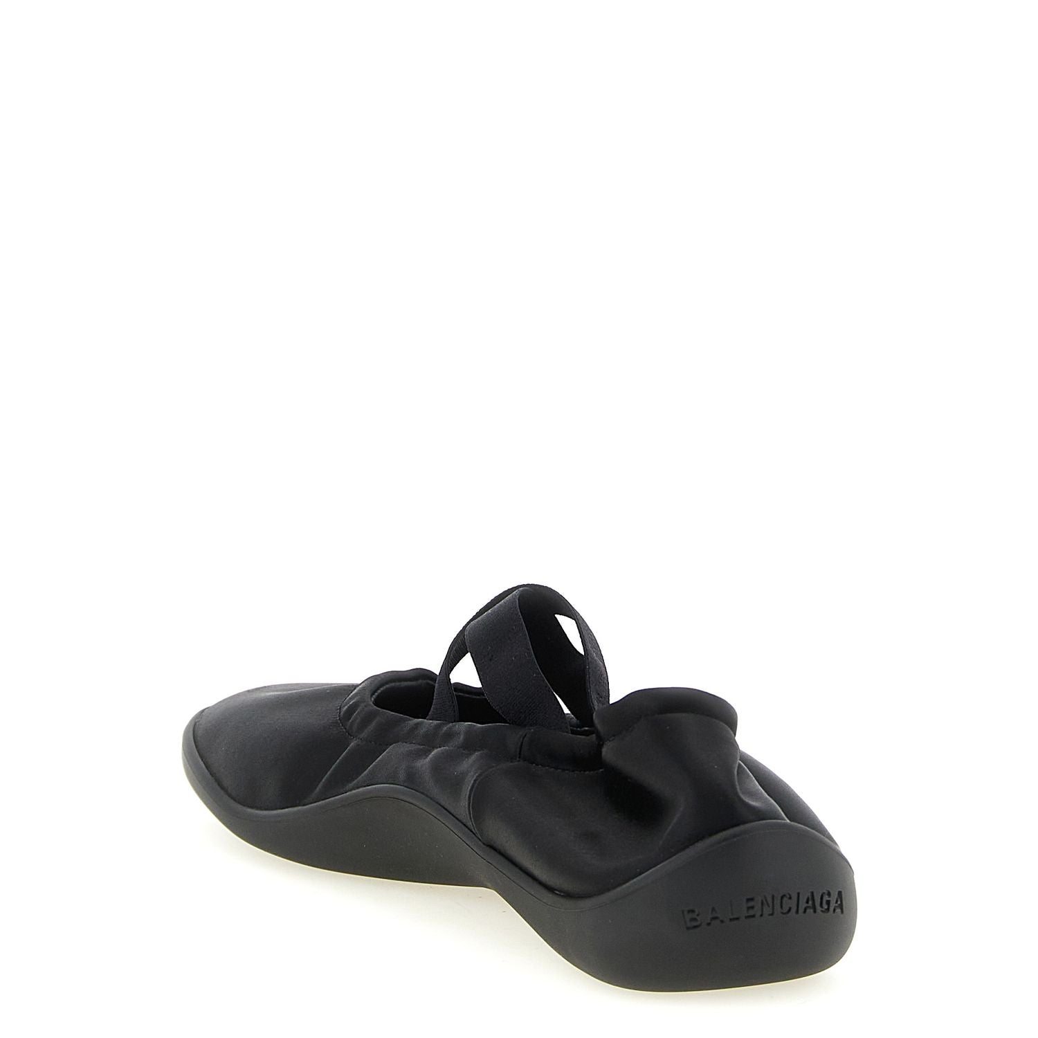 Balenciaga Black Polyester Ballet Flats