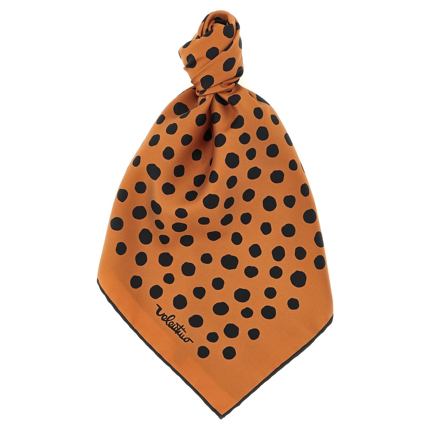 Valentino Garavani Brown Silk Scarf