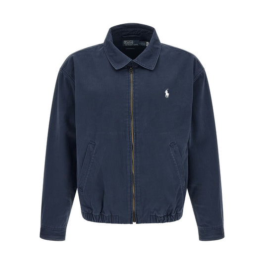Polo Ralph Lauren Blue Cotton Full-Length Jacket