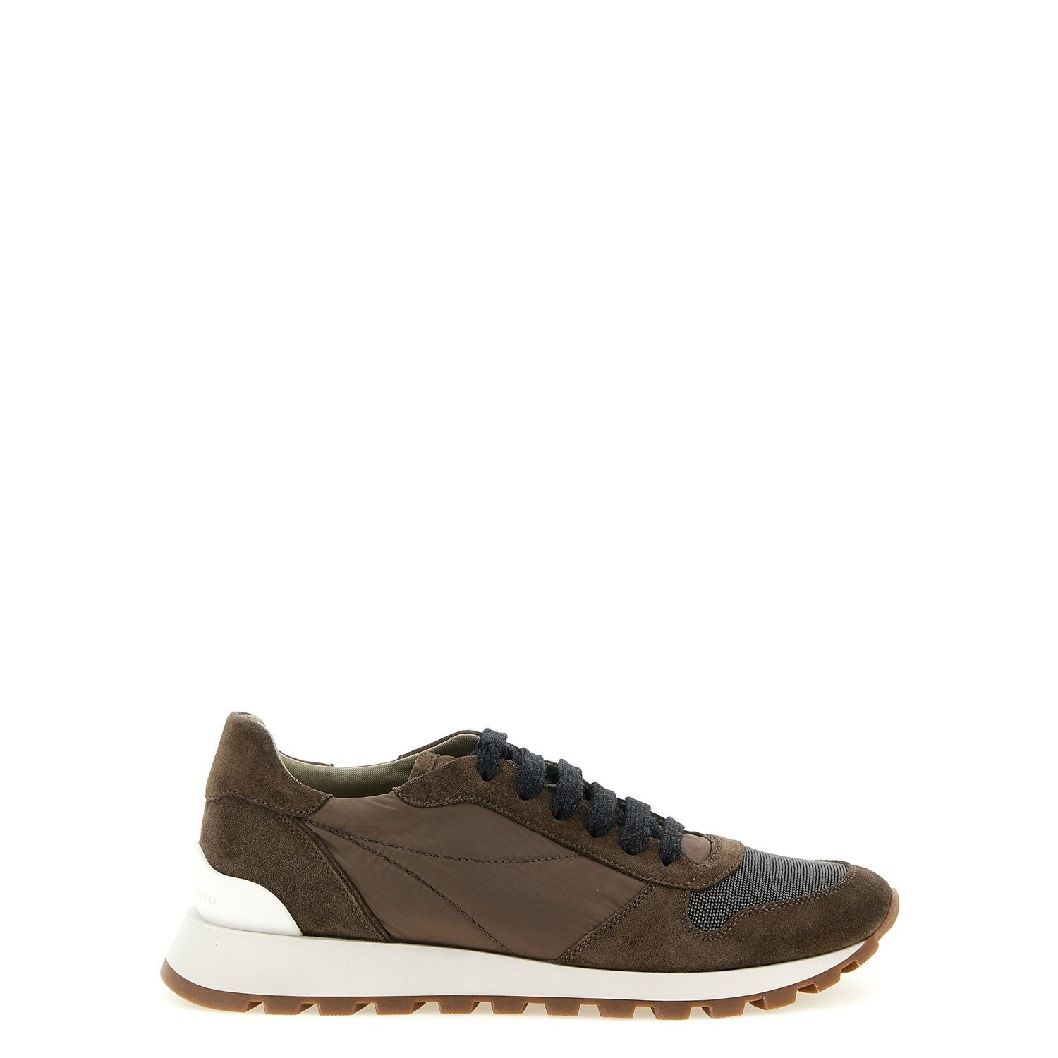 Brunello Cucinelli Bicolor Calfskin Athletic Sneakers