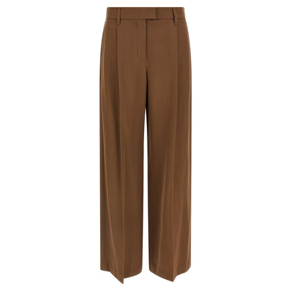 Brunello Cucinelli Brown Virgin Wool Casual Pants