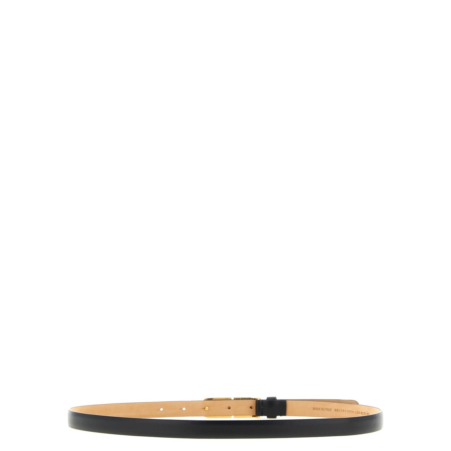 Balenciaga Black Leather Regular Belt