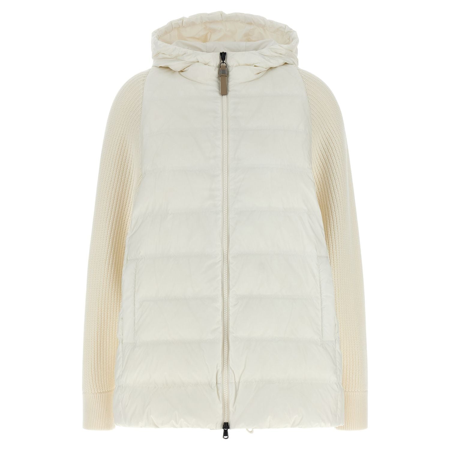 Brunello Cucinelli White Polyester Full-Length Jacket