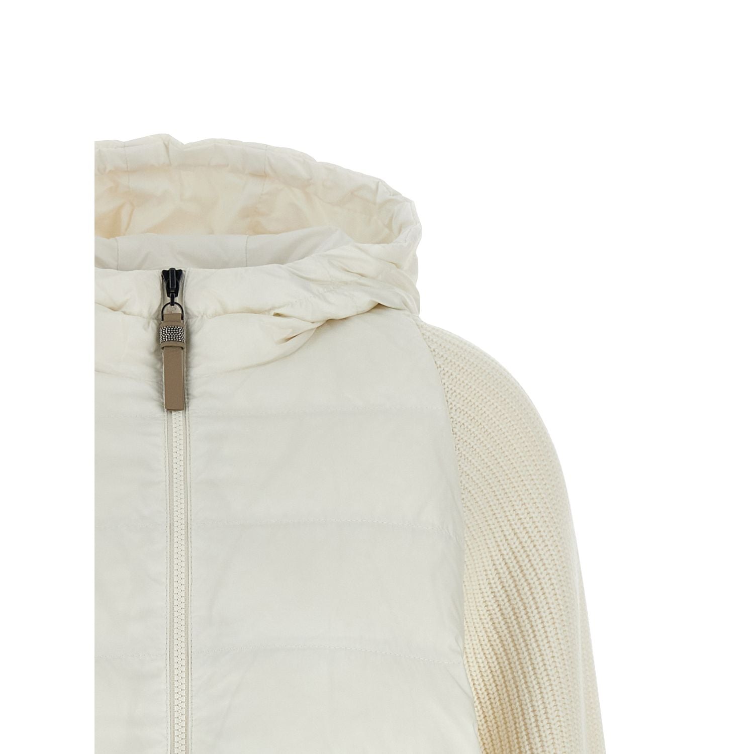 Brunello Cucinelli White Polyester Full-Length Jacket