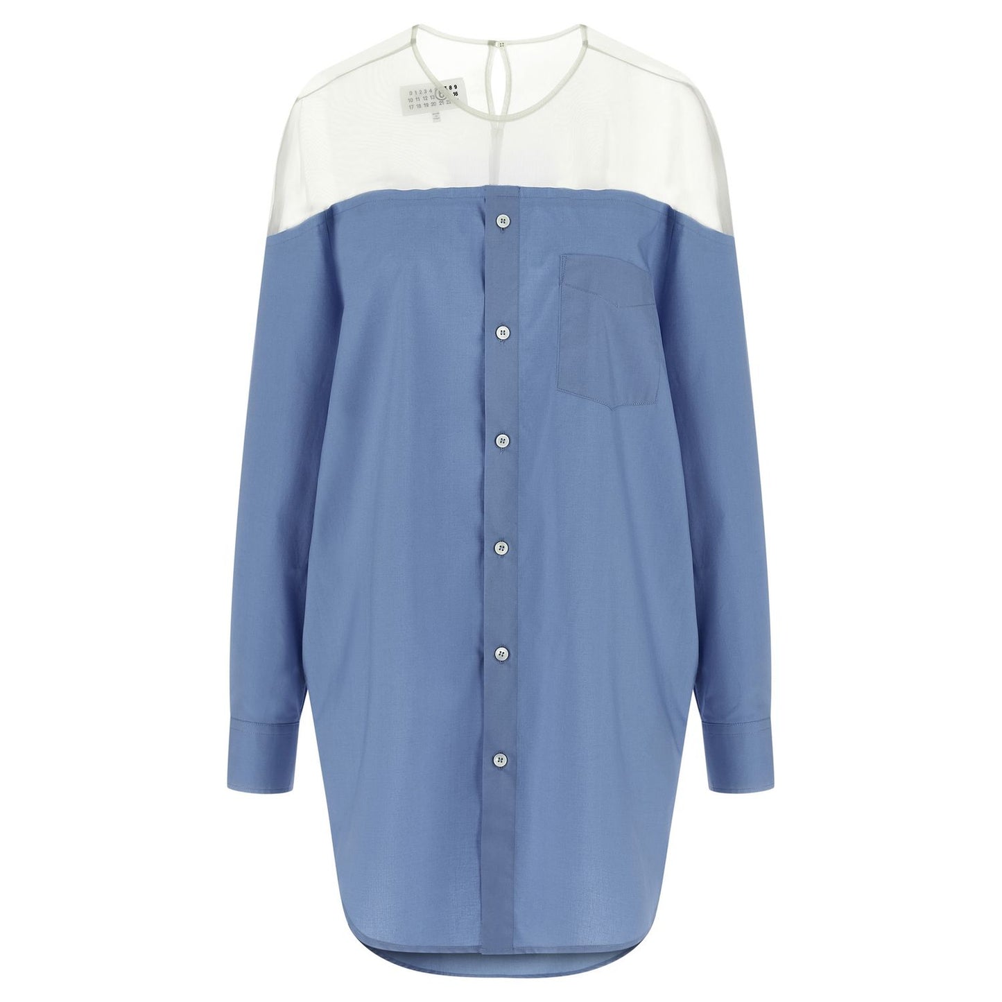 MM6 Maison Margiela Blue Cotton Blouse