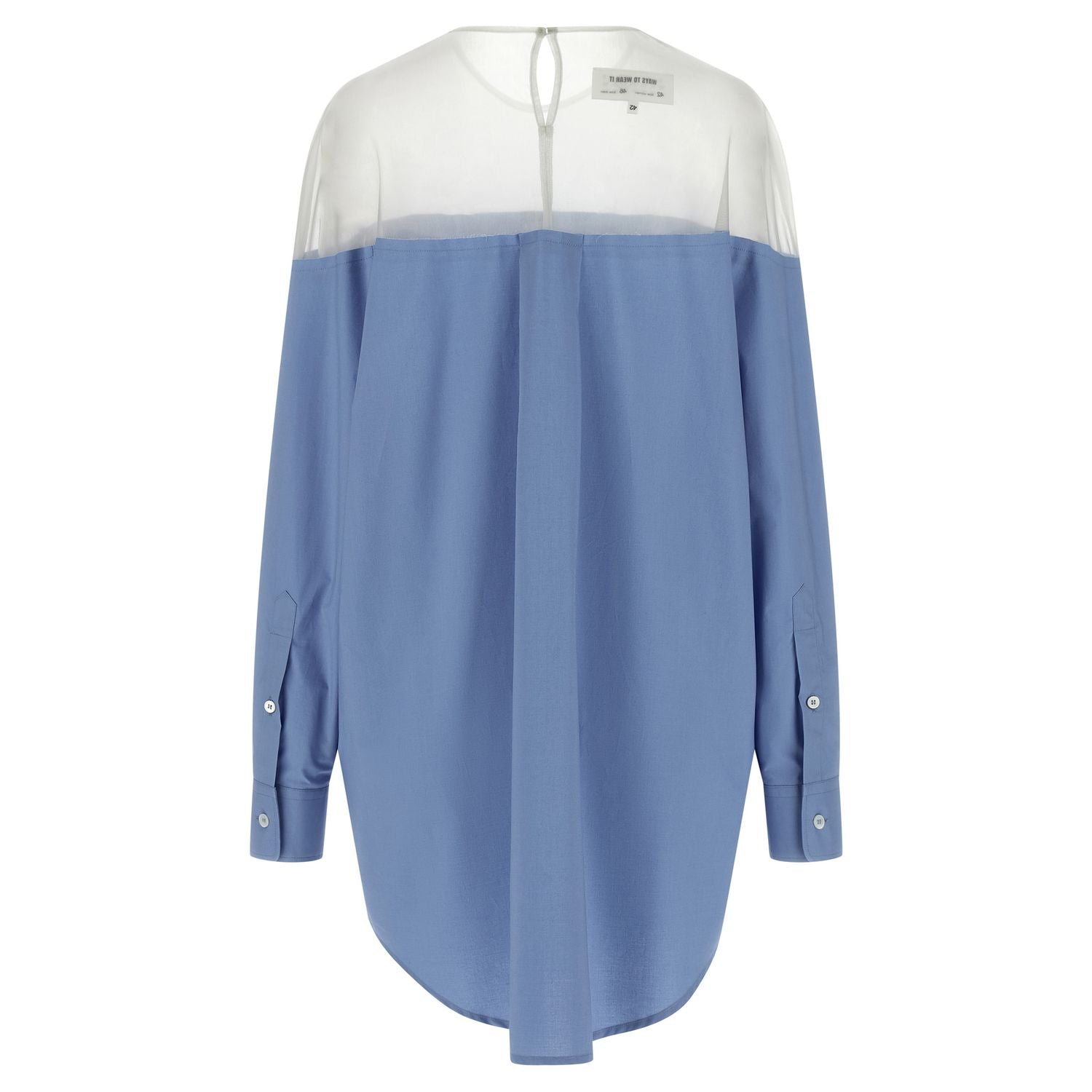 MM6 Maison Margiela Blue Cotton Blouse